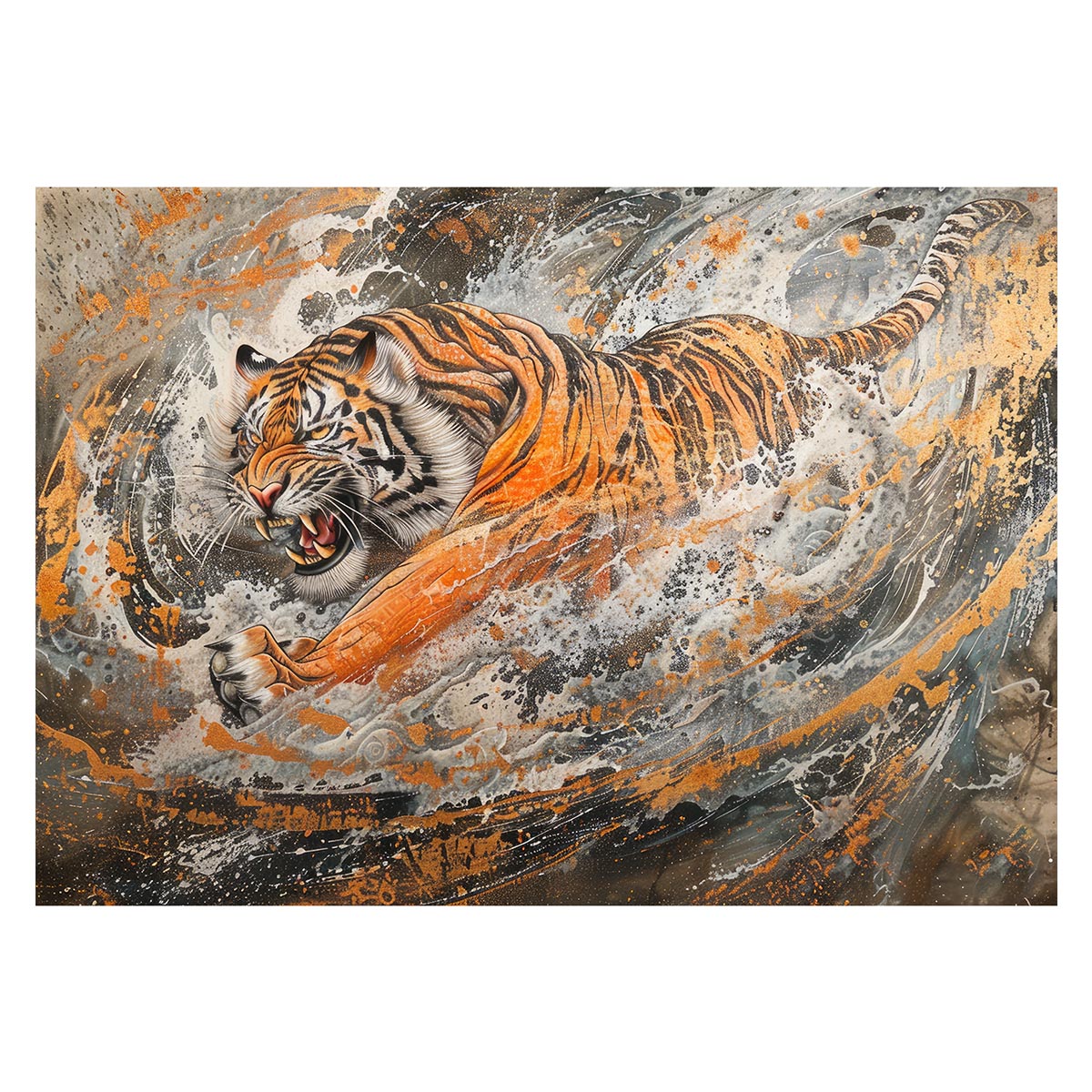 虎 トラ タイガー 猛虎 縁起物 ポスター 用紙とサイズが選べる 開運 金運 風水 絵画 レトロ 和風 伝説 インテリア おしゃれ プリントポスター フォト オシャレ アート モダン シンプル お洒落 a0 a1 a2 a3 a4 b0 b1 b2 b3 b4 特大 大きい【lh-poster-4060】