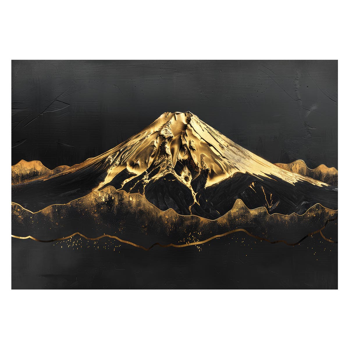 和風　金の富士 金運 ゴールド 山 富士山 ふじさん 横ポスター ご利益 運気 グッズ アイテム 開 ...