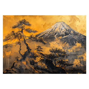和風 金の富士 金運 ゴールド 山 富士山 ふじさん 横ポスター ご利益 運気 グッズ アイテム 開運 用紙とサイズが選べる インテリア プリントポスター フォト オシャレ レトロ a0 a1 a2 a3 a4 b0 b1 b2 b3 b4 特大 大きい【lh-poster-4165】