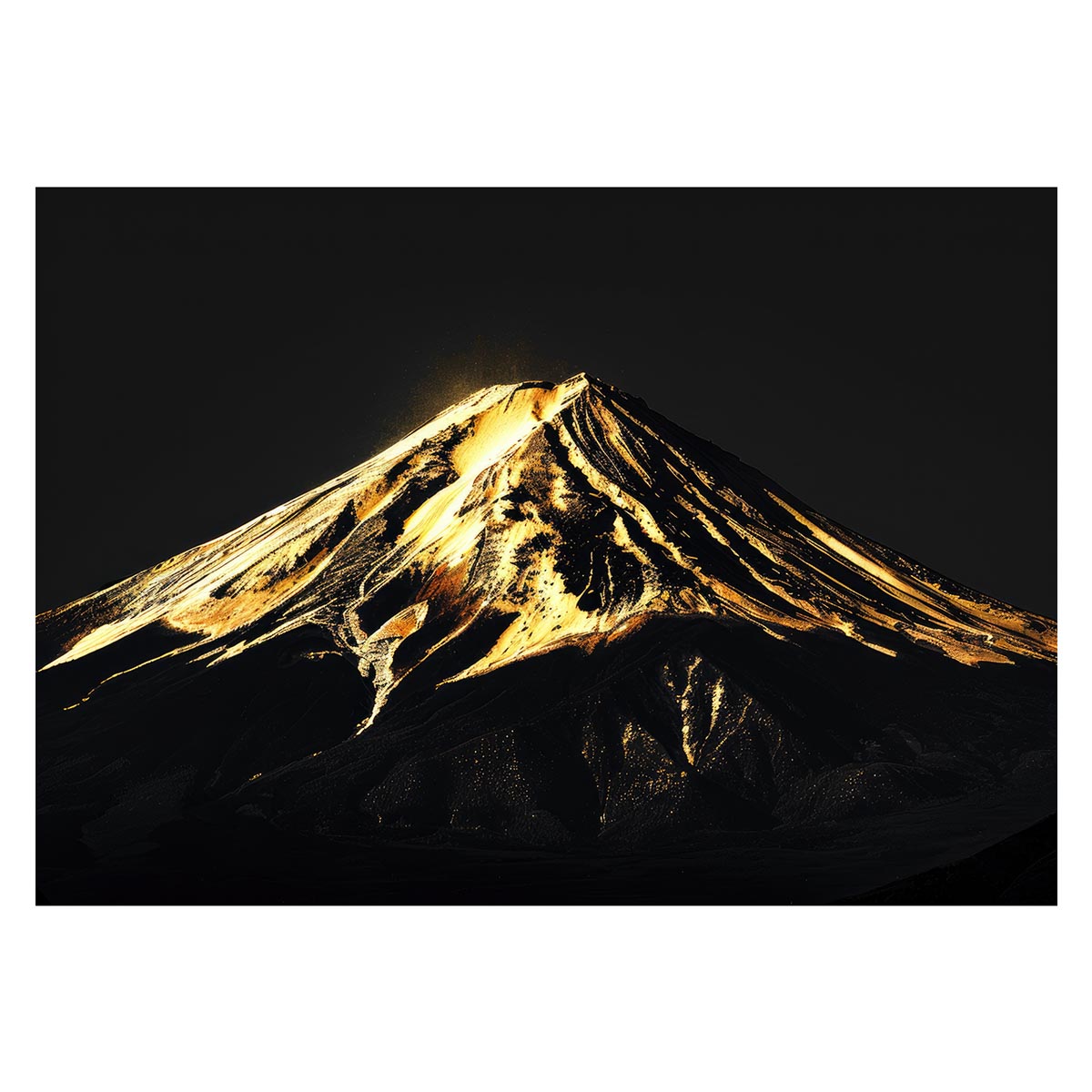 Rakuten - 和風　金の富士 金運 ゴールド 山 富士山 ふじさん 横ポスター ご利益 運気 グッズ アイテム 開運 用紙とサイズが選べる インテリア プリントポスター フォト オシャレ レトロ a0 a1 a2 a3 a4 b0 b1 b2 b3 b4 特大 大きい【lh-poster-4198】