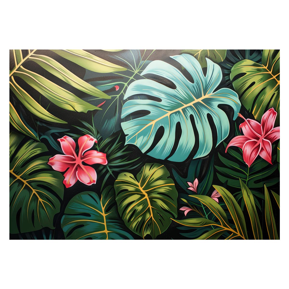 モンステラポスター 用紙とサイズが選べる トロピカル 熱帯植物 ハワイアン ボルシギアナ デリシオーサ アダンソニー 葉っぱ グリーン 観葉植物 自然 緑 ジャングル 植物 南国 インテリア おしゃれ アート お洒落 特大 大きい【lh-poster-4281】