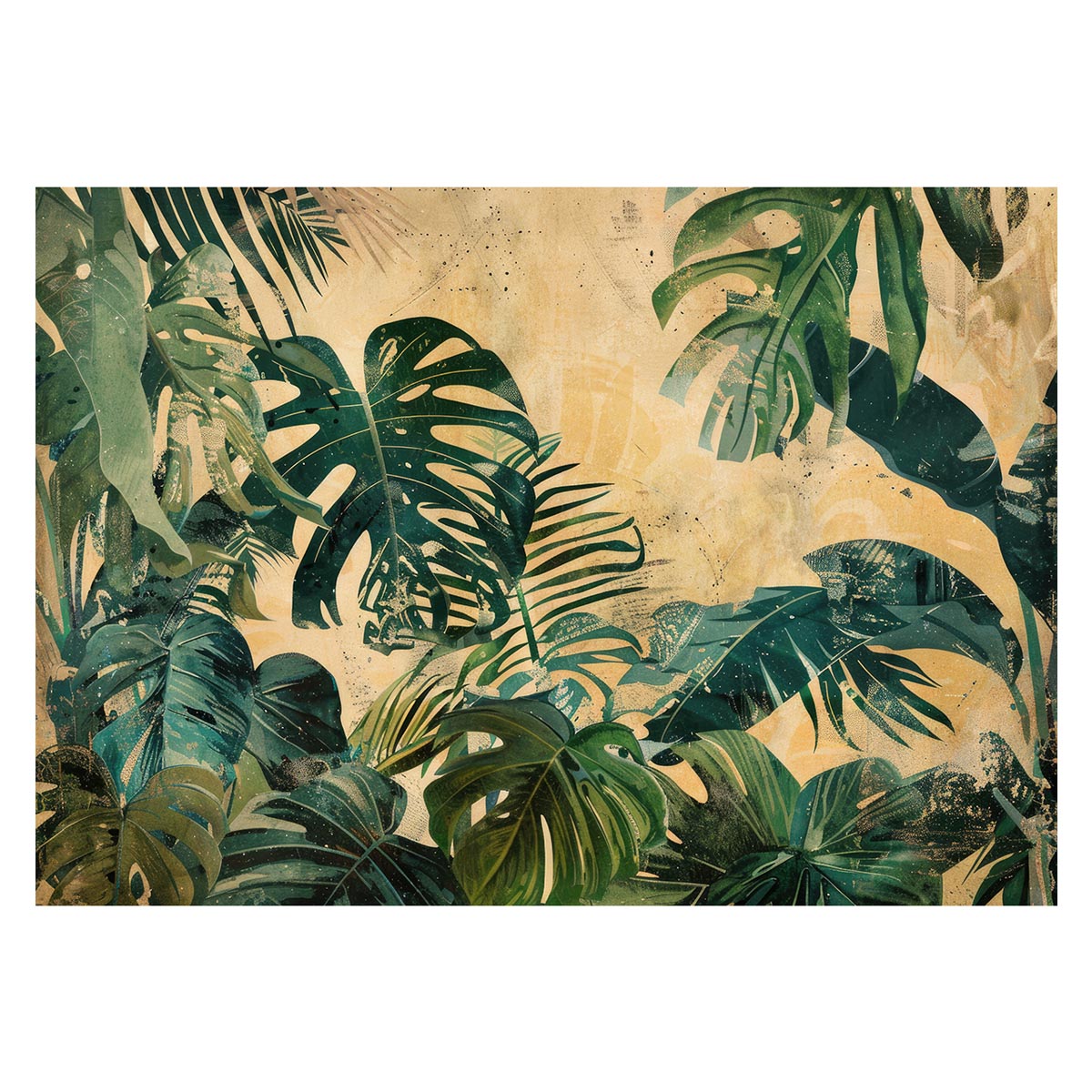 モンステラポスター 用紙とサイズが選べる トロピカル 熱帯植物 ハワイアン ボルシギアナ デリシオーサ アダンソニー 葉っぱ グリーン 観葉植物 自然 緑 ジャングル 植物 南国 インテリア おし…