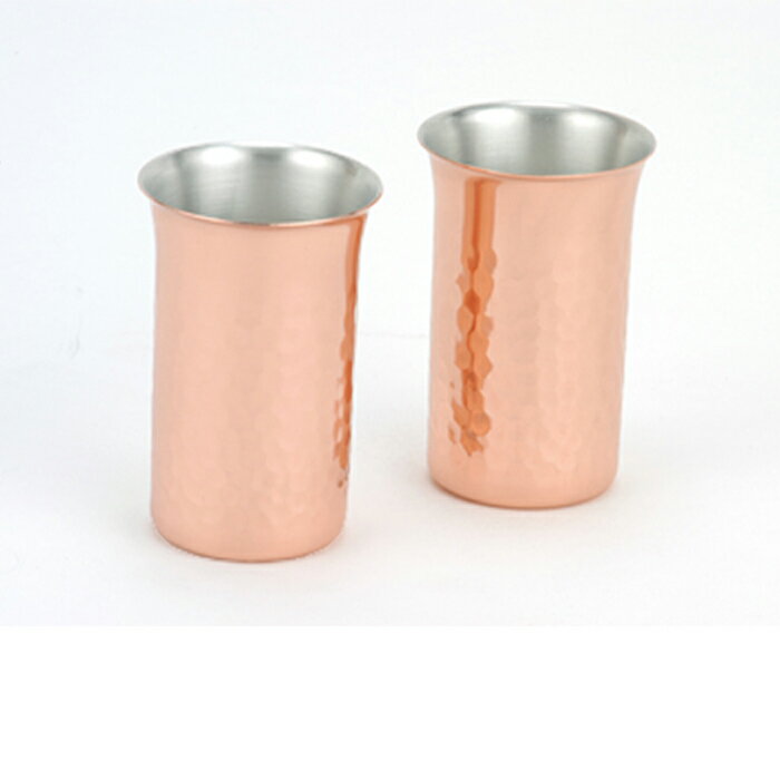 【p5倍☆ 11/30 23:59まで】 純銅一口ビールカップ 2個セット ビアグラス 日本製 燕三条