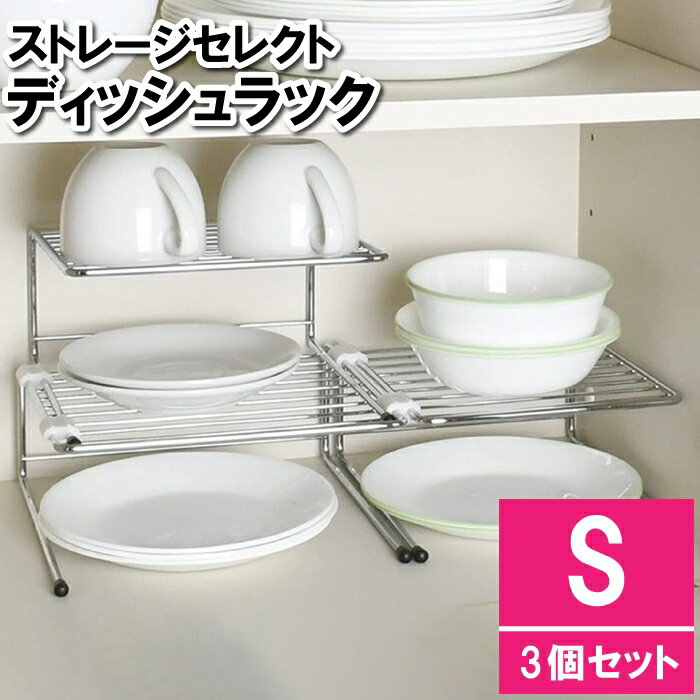【期間限定 10%OFF!!☆楽天スーパーSALE】 ディッシュラック 皿スタンド 食器ラック お皿立て 食器棚 食器収納 2段 S(3)