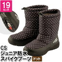 【8/1限定!!p5倍☆ワンダフルデー】 スノーブーツ スノーシューズ ブーツ 19cm 雪遊び 防水 ボア付 防滑 水玉