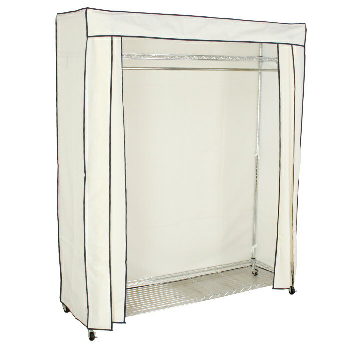 【p10倍☆16日23:59まで】 ハンガーラック 頑丈 150cm 洗えるカバー キャスター付き おしゃれ メタルラ..