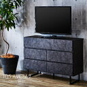 10%offクーポン配布中 テレビ台 AVチェスト ハイタイプ 完成品(脚取付有)幅105cm 組立不要 収納 寝室 テレビボード グレー キャビネット チェスト サイドボード 105 大容量 収納 棚 マルチキャビネット アイアン ブラック 脚付き インテリア