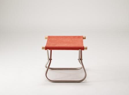 ≪送料無料！≫NYCHAIR X OTTOMAN / NATURAL-RENGAニーチェア　エックス オットマン / 木部：ナチュラル / 座布：レンガ　NY-117折りたたみ/木製/帆布/キャンバス/国産/日本製/新居猛/グッドデザイン賞/ロングライフデザイン賞