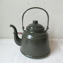 HEARTH DESIGN / RETRO HORO KETTLE 2.3L / KHAKIハース　デザイン / レトロ　ホーロー　ケトル　2．3L / カーキRTK-02やかん/ポット/ホーローケトル/ほうろう/琺瑯/国産/日本製