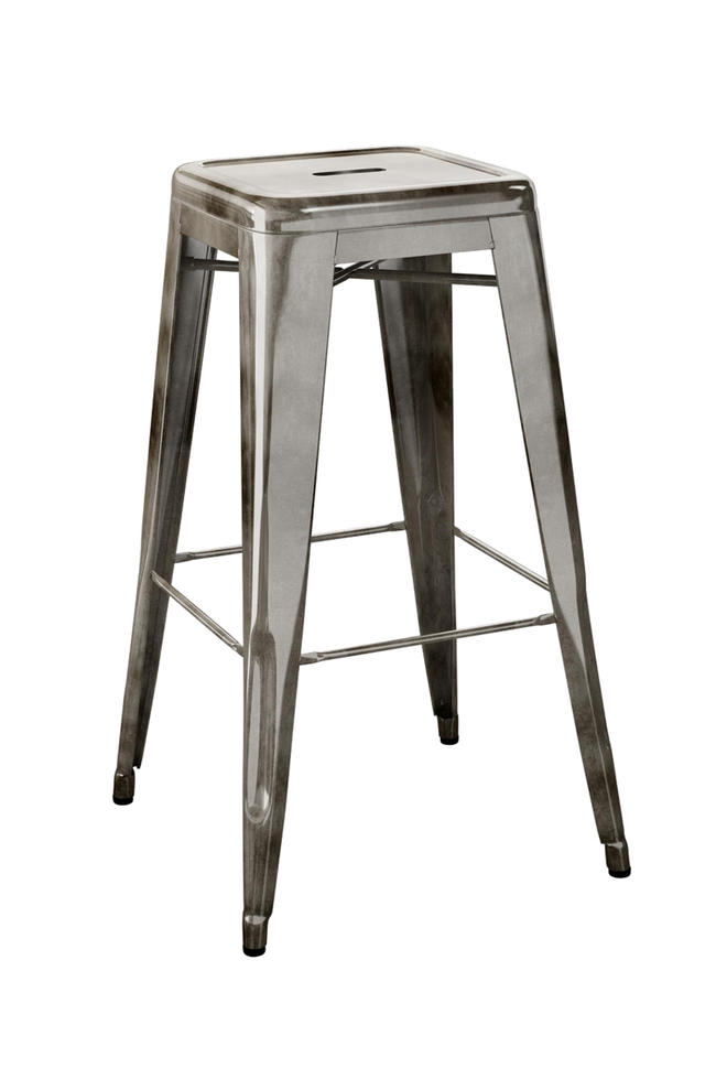 ≪送料無料！≫TOLIX / H-STOOL / H75 RAW STEELトリックス / Hスツール / 高さ75cm・ロースチールフランス/スツール/カフェチェア/スタッキング/H stools/カウンタースツール/カウンターチェア