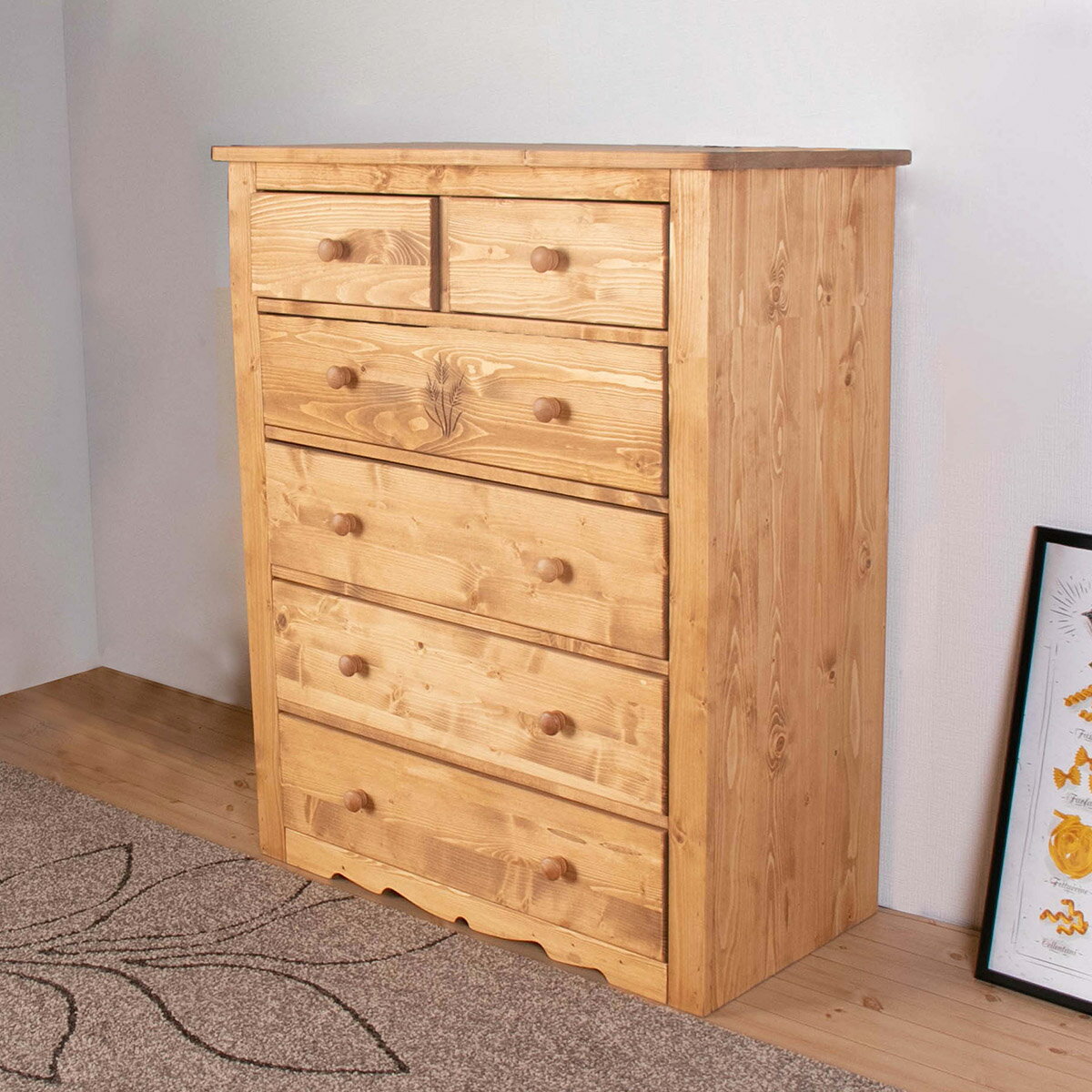 カントリー家具 タンス チェスト チェスト パイン 完成品 手作り ナチュラル ナチュラル 北欧カントリー風 手作り カントリー調 インテリアのティースリー