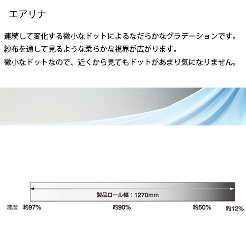 3M ファサラ ガラスフィルム エアリナ SH2FGAR 1270mm幅 10cm長 内貼り用 グラデーション
