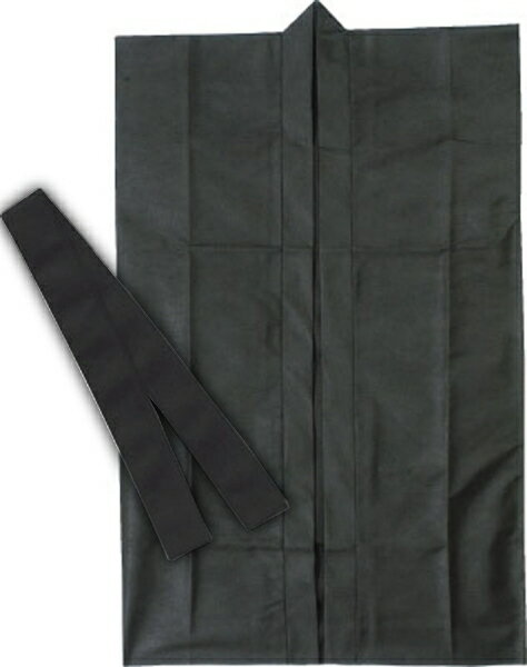 アーテック ロングハッピ不織布 黒 S(ハチマキ付) 1173