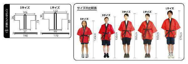 アーテック カラー不織布ハッピ 子供用 S 白...の紹介画像2