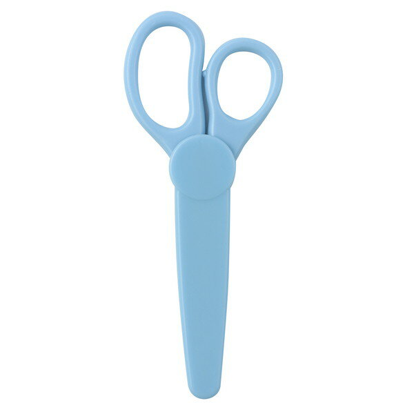 子ども用はさみ！ 子ども用のはさみです。 おなまえシール・安全ケース付き。 右利き用。 注意 右利き用です。 商品サイズ（単位mm)：はさみ本体：全長135×58×6mm、はさみ刃渡り50mm、はさみカバー：93×24×8mm、シールサイズ：34×6mm セット内容：はさみ本体、カバー、名前シール 1個重量（g）：35 材質：はさみ：ABS・鉄、名前シール：紙 1個梱包形態：ヘッダー付き袋入り 1個梱包サイズ（mm）：W10×H135×D60mm 販売単位：セット 本体色：ブルー 生産国：中国 ケースの場合の入数；600●仕様・寸法については予告なく変更されることがあります。 ●画像はイメージです。代表画像を使用することがあります。 ●ご返品や、交換はできません。 ●沖縄県、離島、北海道は送料お見積りです。
