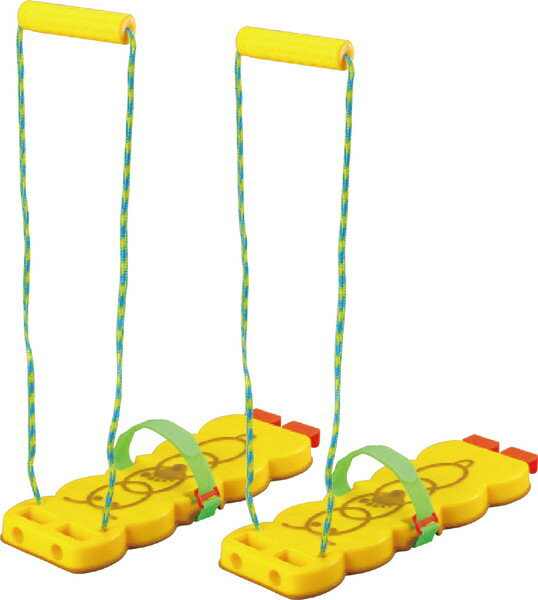 1個でも遊べる、つなげたらムカデ遊びもできるジョイントで板どうしがつながる耐荷重/75kg サイズ：片足：380×120×30mm 紐の長さ：約450mm 取っ手：110mm セット内容：2個組 重量：490g 材質：PP 包装形態：OPP...