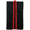 アーテック ソフトサテンロングハッピ 黒 赤襟 S 19405