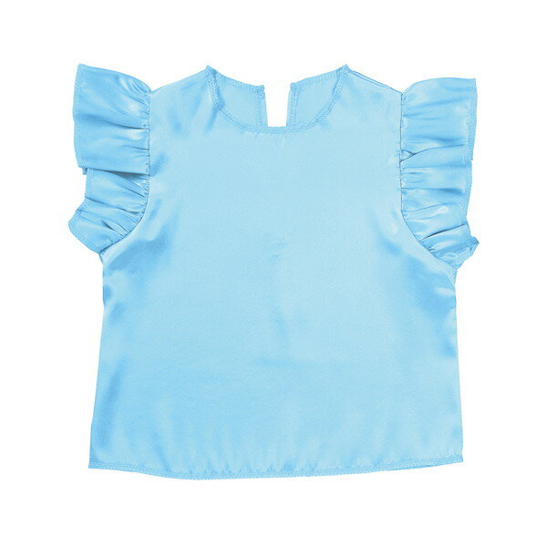 光沢サテン×フリル袖でキュートに決まる！フリル袖のサテンシャツ！ 大人気の衣装ベースシリーズのフリル袖サテンシャツです。 光沢感のあるソフトサテン素材で、華やかさと上品さを兼ね備えたデザイン。 背中のスリットとボタンで着脱が簡単にでき、袖の...