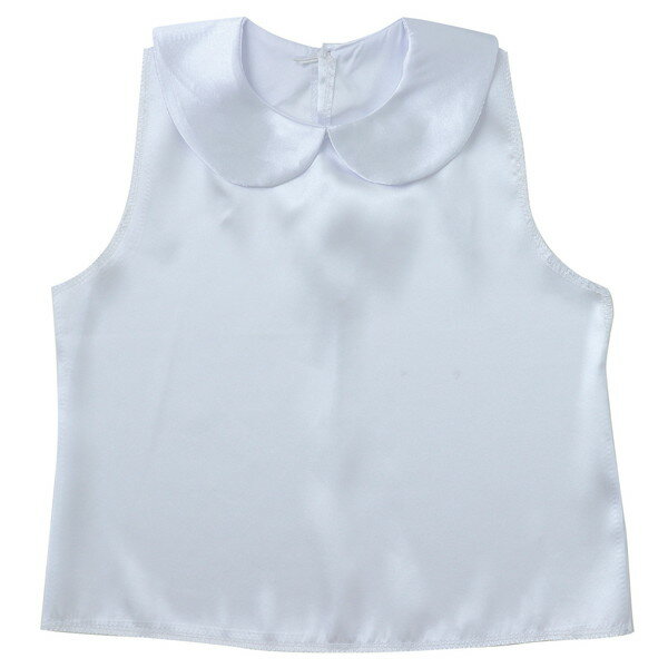 光沢が美しい！丸襟付きのかわいいサテンシャツ！ 大人気の衣装ベースシリーズの丸襟付きのサテンシャツです。 光沢のあるソフトサテン素材を使用し、上品で柔らかな印象に仕上げました。 背面にはボタンが付いており、着脱も簡単。 丸襟デザインがかわい...