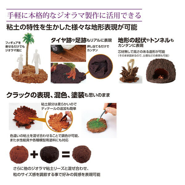 アーテック ジオラマ粘土ジオベース ライトブラウン 30g ベーシック 23349