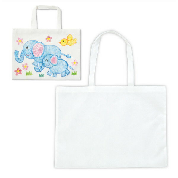 アーテック お絵描き不織布バッグ 8切 白 58855