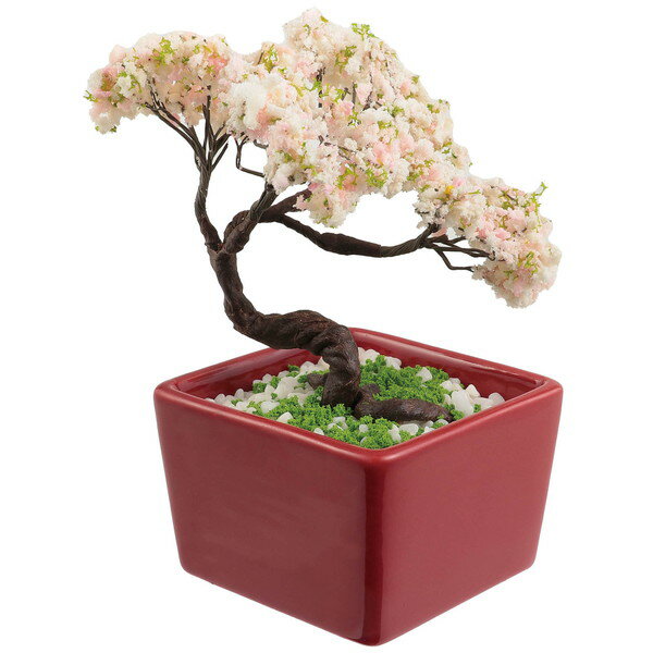 小さな桜の盆栽が作れる工作キットです。 葉や枝は自由に動かせるので、自分好みの盆栽デザインが楽しめます。 付属のテープを巻くことでリアルな幹を表現でき、特徴的な桜の枝ぶりも再現可能です。 手のひらサイズのミニ盆栽は、鉢に入れて飾るだけでミニチュアインテリアやプレゼントにもぴったり。 人工植物なのでお手入れ不要で、枯れる心配もありません。 夏休み工作やイベント、ワークショップにもおすすめです。 作る楽しさと飾る喜びを味わえるクラフトキットです。 【対象年齢】 　6歳以上 【用意するもの】 　ものさし、はさみ、ペンチ、両面テープ 注意事項 お使いのモニター設定、お部屋の照明等により実際の商品と色味が異なる場合がございます。 人工植物です。 生木ではありません。 商品サイズ：鉢：約52×52×35mm セット内容：鉢×1、ゼオライト×1、発泡スチロ 材質：鉢：陶器、フラワーテープ：紙・ワックス、ジオラマスポンジ：ナイロン、ミニチュア樹木：ナイロン・鉄、ゼオライト、発泡スチロール、銅線ール×1、フラワーテープ×1、ジオラマスポンジ×1、銅線×2、ミニチュア樹木×4●仕様・寸法・デザインについては予告なく変更されることがあります。 ●画像はイメージです。代表画像を使用することがあります。 ●ご返品、交換、発注後のキャンセルはできません。 ●都度お取り寄せ発注のため突然の欠品等がありましたら連絡させていただきます。 手のひらサイズのオリジナル盆栽が作れる！ 1個重量（g）：150 1個包装形態：箱入り 包装サイズ：W90×H143×D40 販売単位：個 生産国：中国 箱の場合の入数：100
