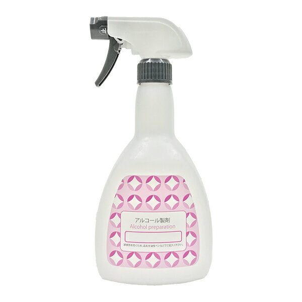 除菌用アルコール専用スプレー容器。 ユーピコールシリーズ対応 荷姿：500mL 総重量：696g 商品外寸：106×68×223