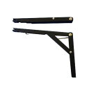田邊金属 TANNER タッチポン ワンタッチ折りたたみ棚受け 黒 300mm 1組(2本)