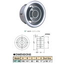 西邦工業 アルミニウム製ターボノズル 天井取付用(ブラケット付) 空調用吹出口 NT NT6B