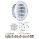 西邦工業 アルミニウム製ラウンドレジスター 空調用吹出口 RHV RHV20