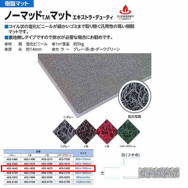 ミヅシマ 樹脂マット ノーマッド エキストラデューティ 900×1500mm