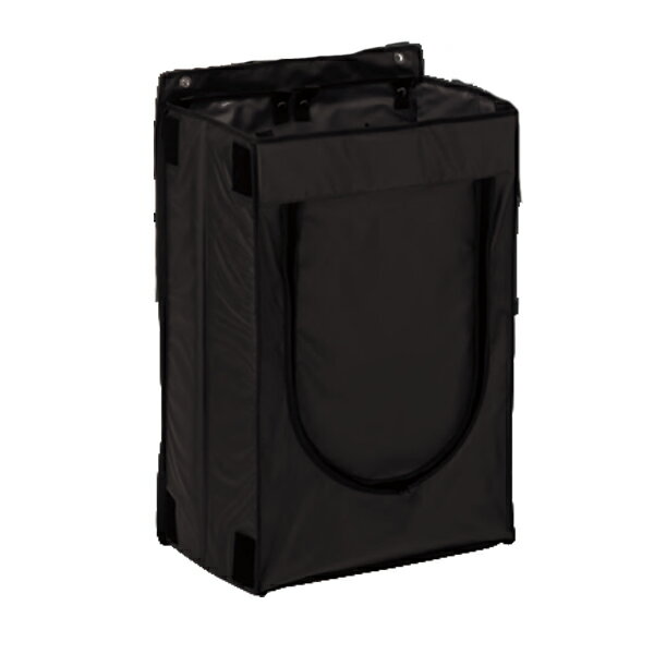 テラモト ホテルリネンワゴン回収袋 ファスナー付 ブラック DS-573-100-7