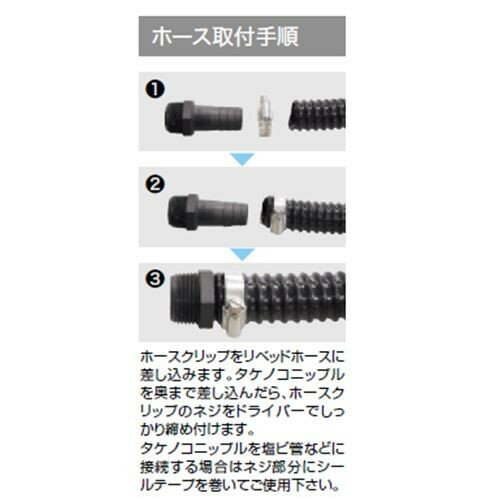 グローベン リベットホース用 タケノコニップル オス G1 1/4 30A ホース内径32 C15...
