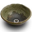 重蔵窯 利休信楽 手洗い鉢 023-29 松灰窯変(まつばいようへん)