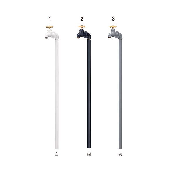 ミズタニバルブ工業 水栓柱 パイプロップ シングルセット（水栓1口付）