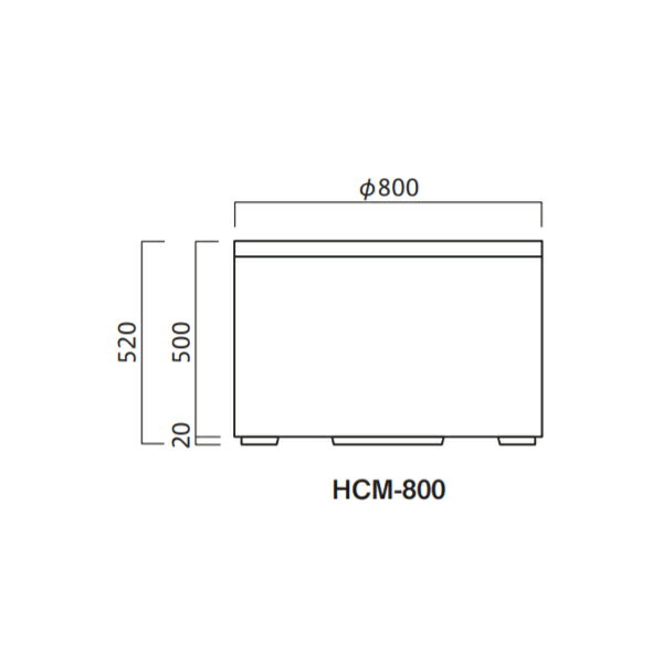 トーシンプランターFRPスタンダードM型HCM-800FRP景観色穴ありφ800times;H520mm