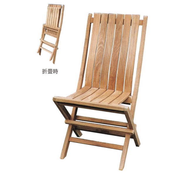 Other - ジャービス商事 FOLDING DELUXE CHAIR 折り畳みデラックスチェア チーク 無塗装 20810 1脚
