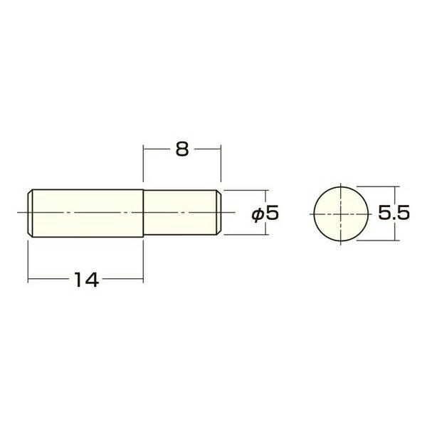 アイワ金属 棚ダボ 5φ穴用5×8mm No.2 AP-1453N