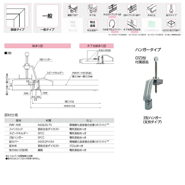 ダイケン スタンダード 天井点検口 CFZW360K ホワイト 鍵付 1台