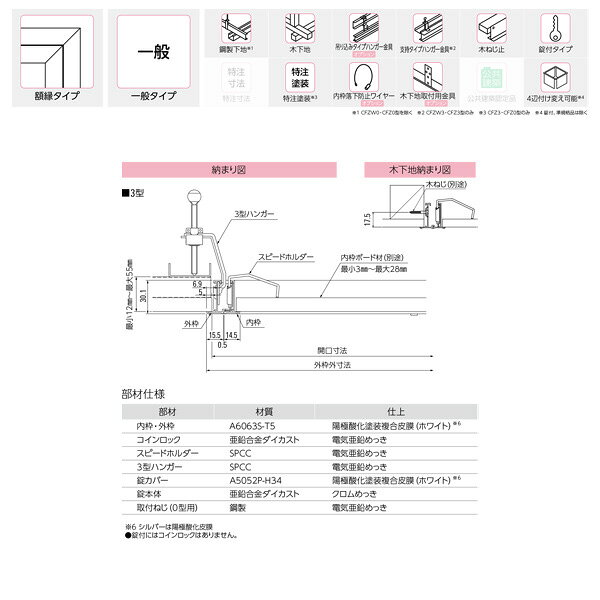 ダイケン スタンダード 天井点検口 CFZW33060 ホワイト 1台
