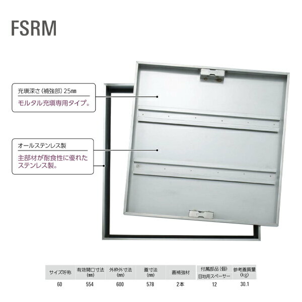 ダイケン 床点検口 FSRM60 ステンレス 1台