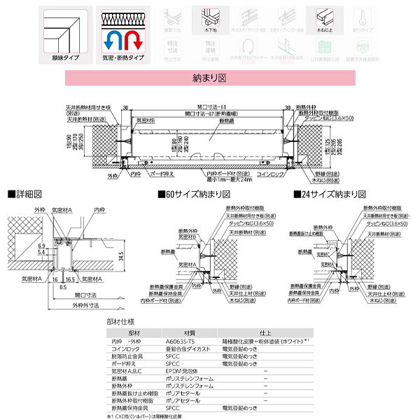 ダイケン アルミ天井点検口 CXDW360 ホワイト （気密・断熱） 1台