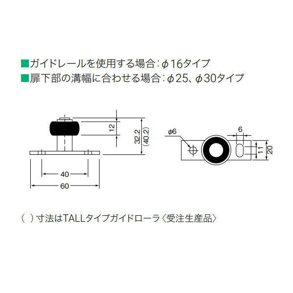ダイケン スライデックス部品 ガイドローラー HCS-GRO-25