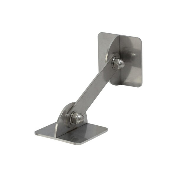 ティーエフサービス ステンレス転倒防止金具 床壁兼用 正方形タイプ シルバー IYS-5050-150 1個入