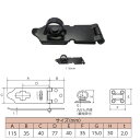 HIKARI ストロング掛金 マットブラック 115mm SH-LK115BK 1つ