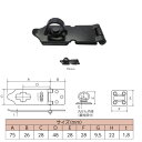 HIKARI ストロング掛金 マットブラック 75mm SH-LK75BK 1つ