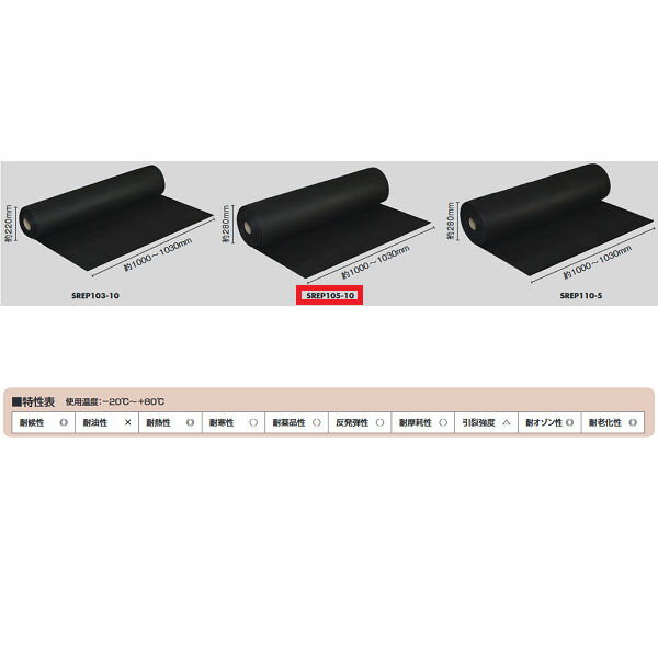  EPDM ݥ󥸥봬W1000mmס SREP105-10 5mm1000mm10m