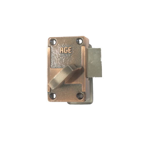 ヒナカ シリンダー面付本締錠 2632 サイズ：小 色：銅古美