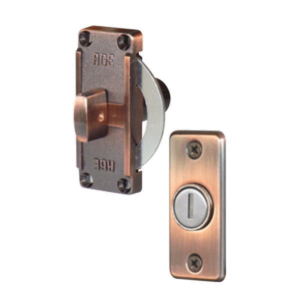 ヒナカ シリンダー鎌錠 2732 サイズ：小 色：銅古美