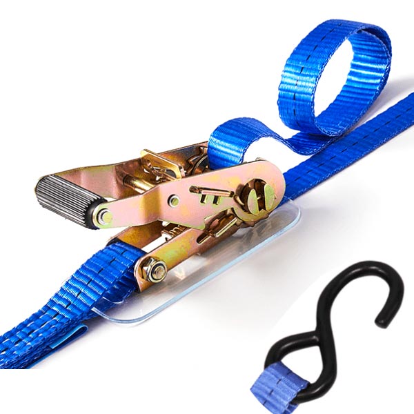FREAK ラッシングベルト 青 S字フック 幅25mmx長0.5+1m 商品型式LBA25SH400